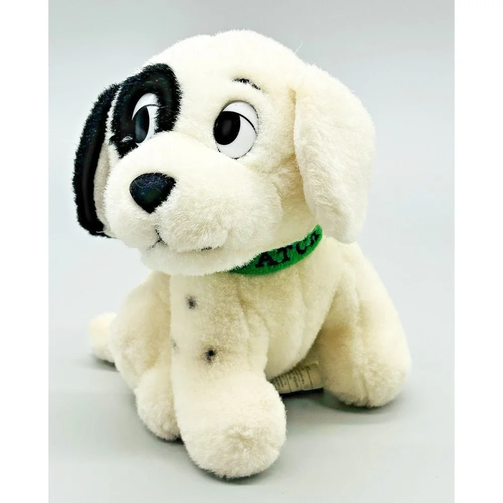 Disney Store 101 Dalmatians Patch Plush Dog Green Collar Stuffed Animal‎ 6 inch